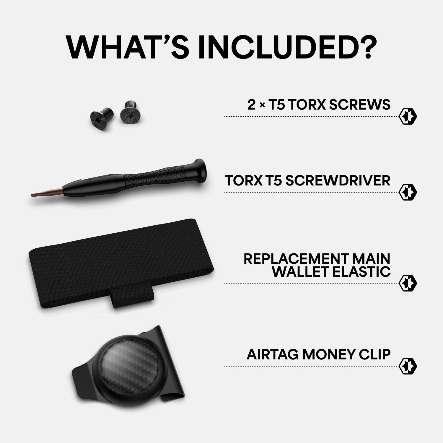 Carbon AirTag Money Clip - Carbon Fiber 3k