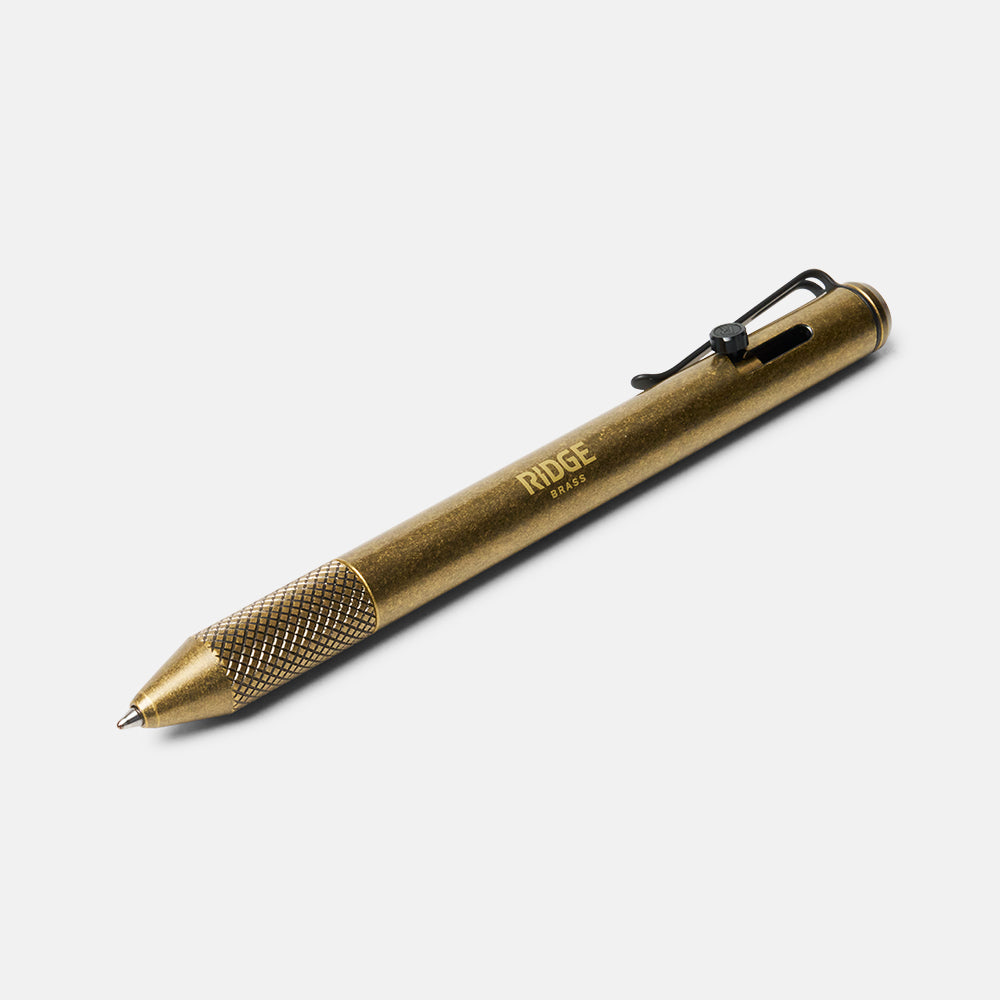 Ridge Bolt Action Pen - Brass