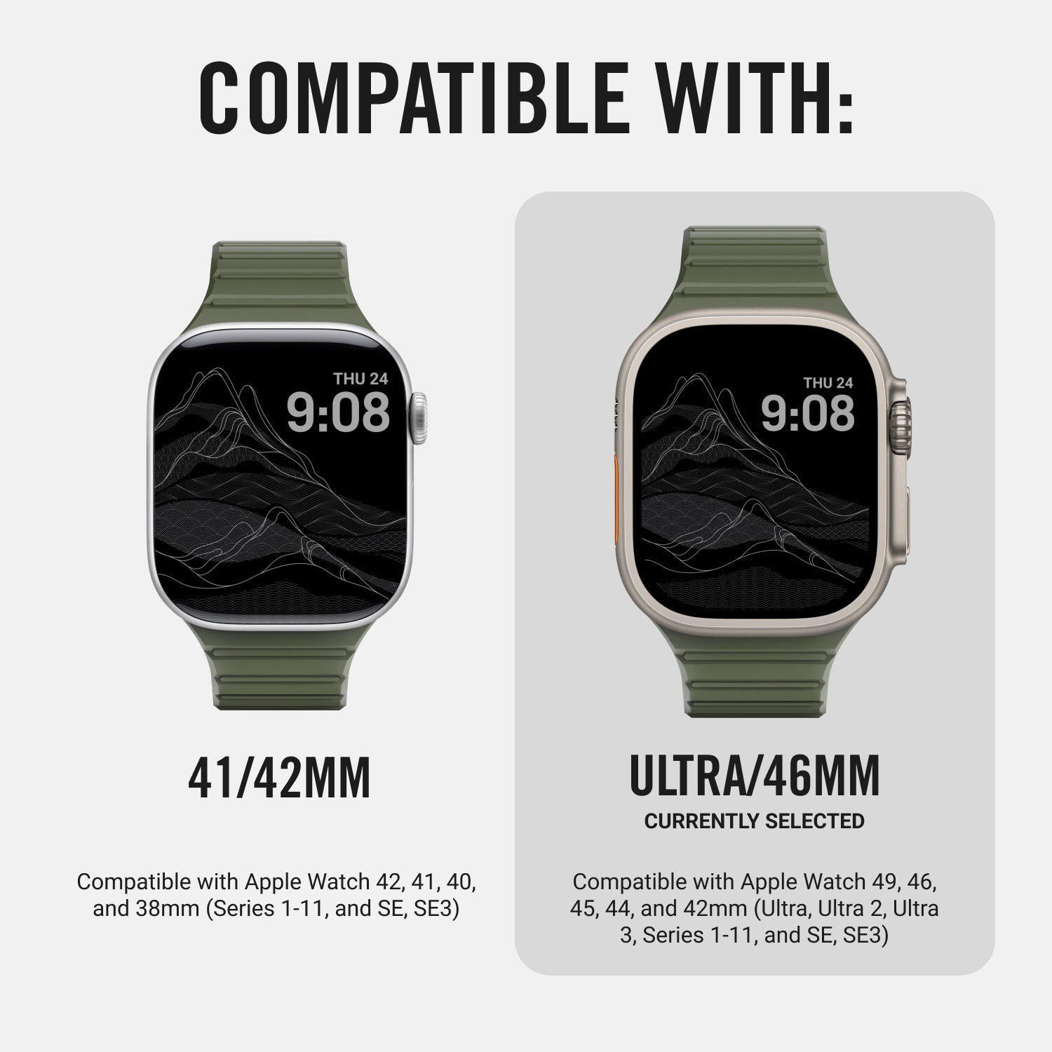 Everyday Watch Strap - Ultra/46mm - Matte Olive