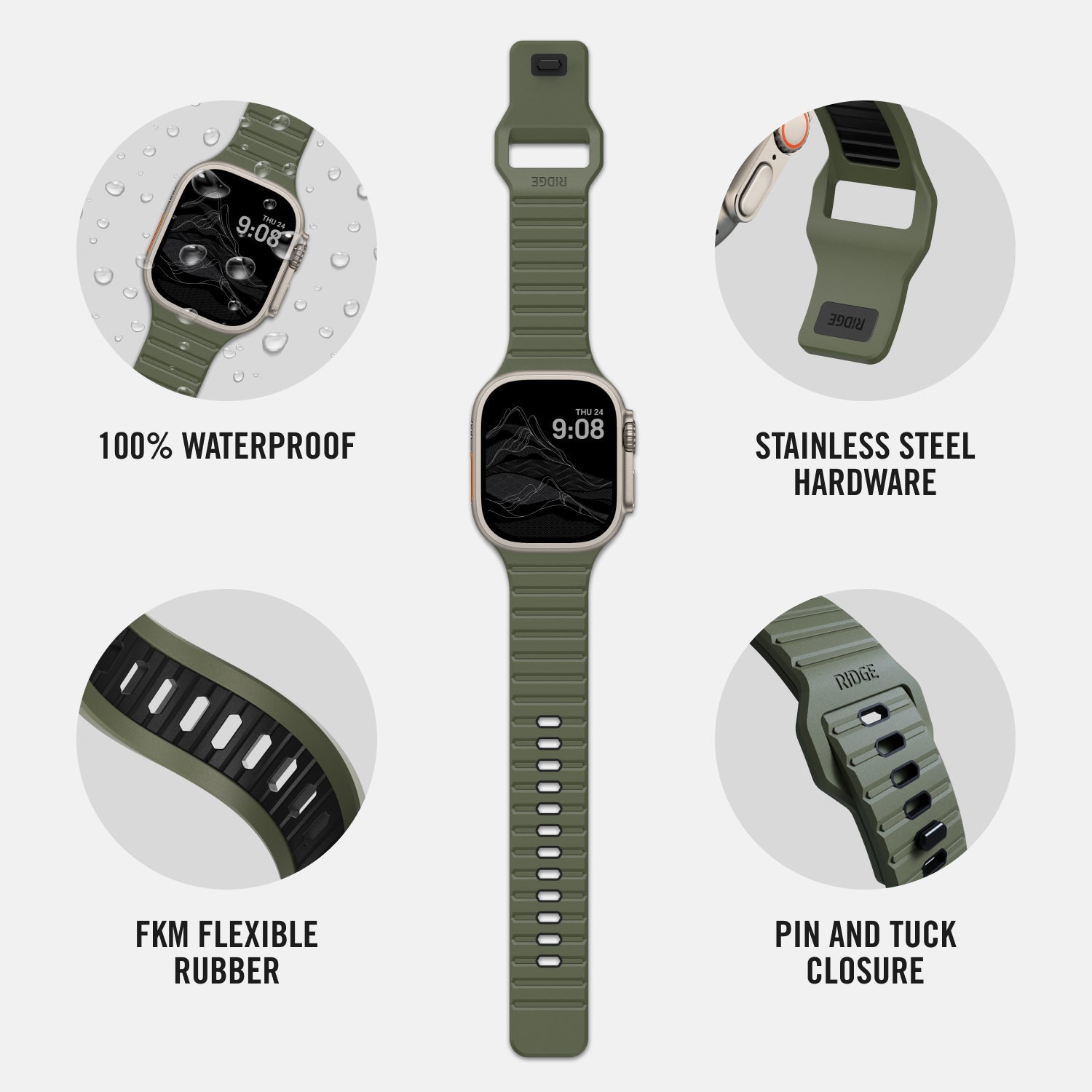 Everyday Watch Strap - Ultra/46mm - Matte Olive
