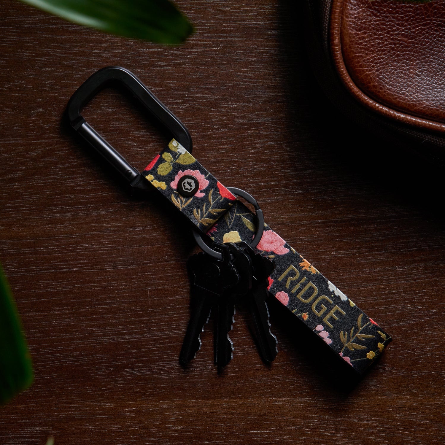 Everyday Keychain - Moonlight Garden Leather
