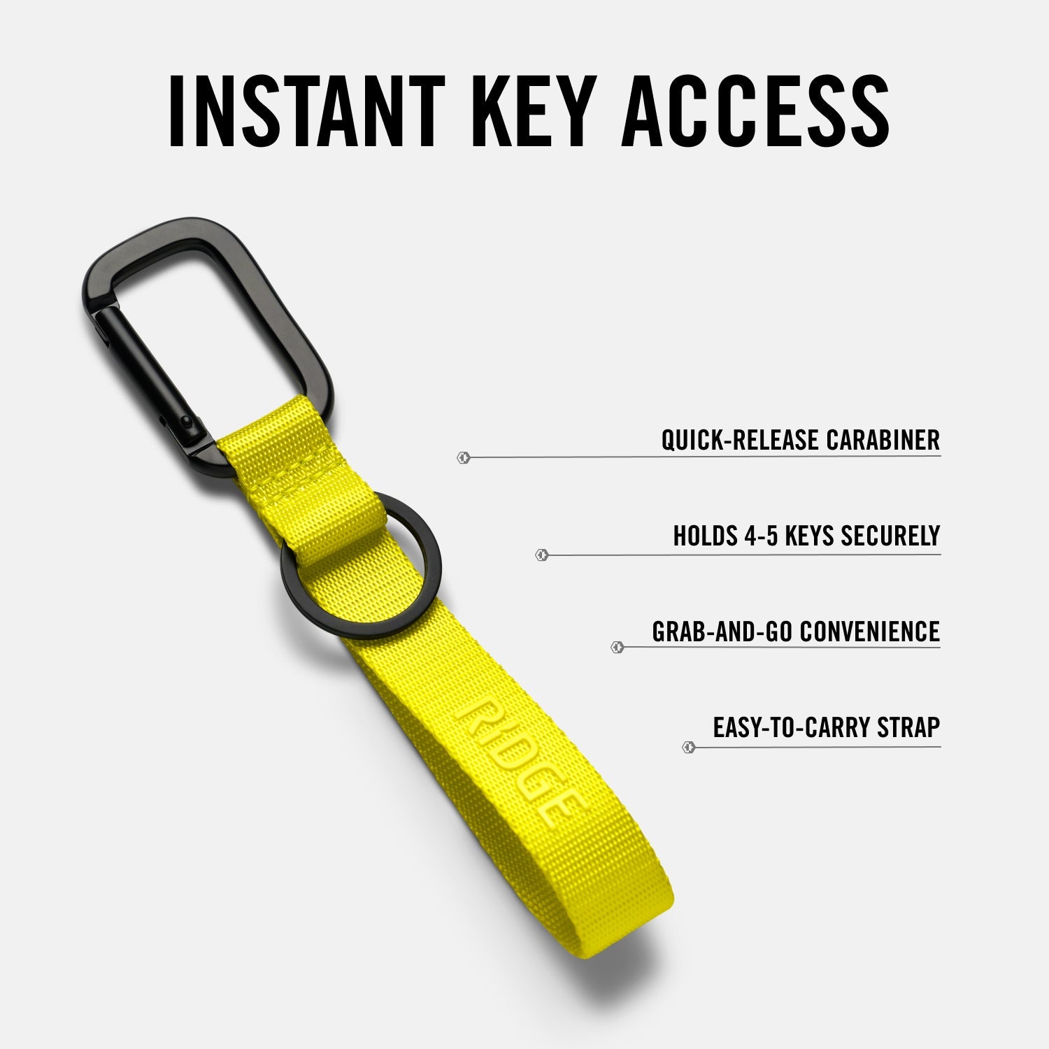 Everyday Keychain - Hyper Lime