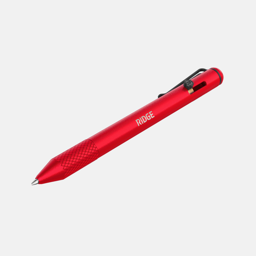 Ridge Bolt Action Pen - Rodeo Red