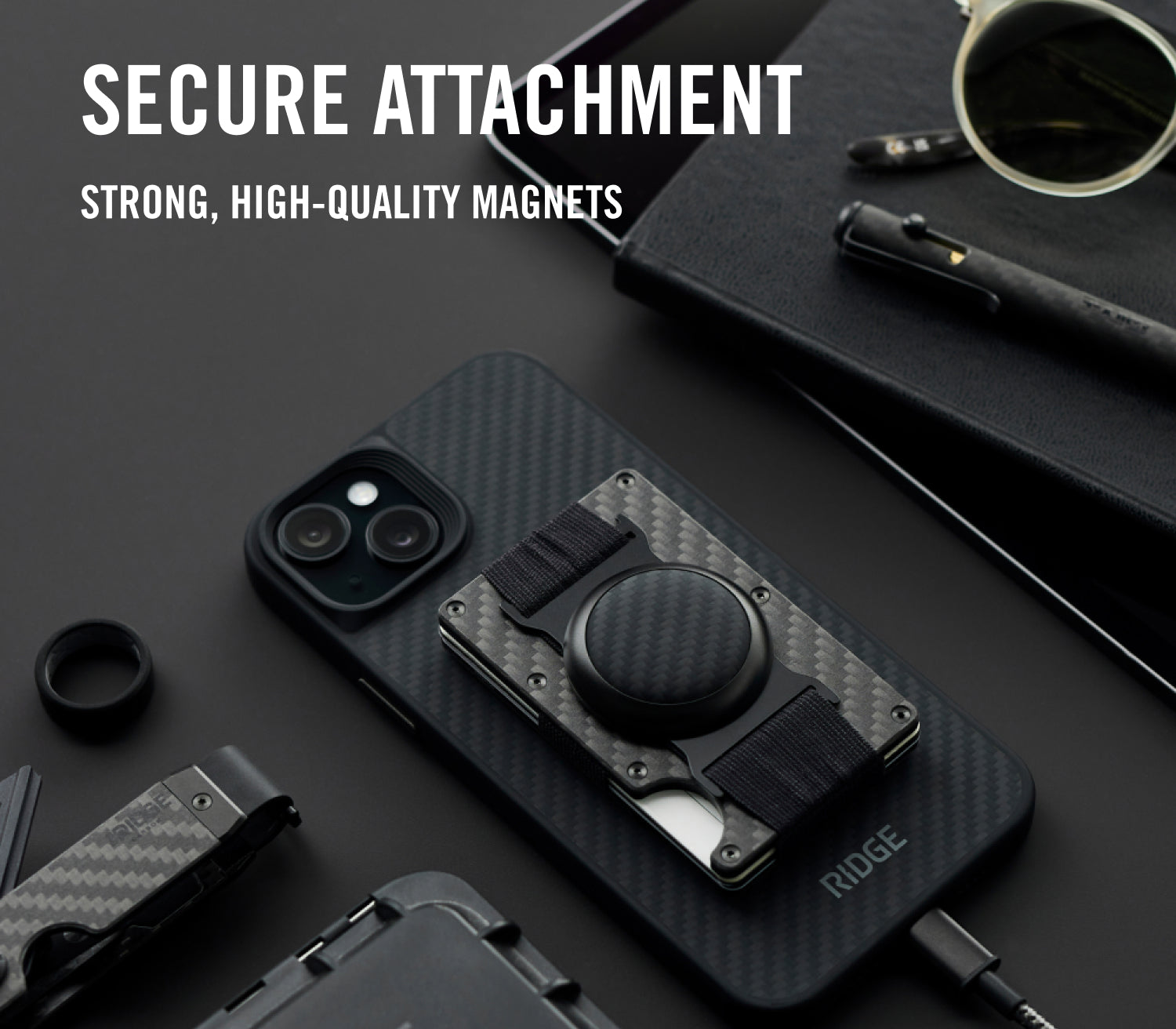 Ridge Wallet For MagSafe - Matte Olive