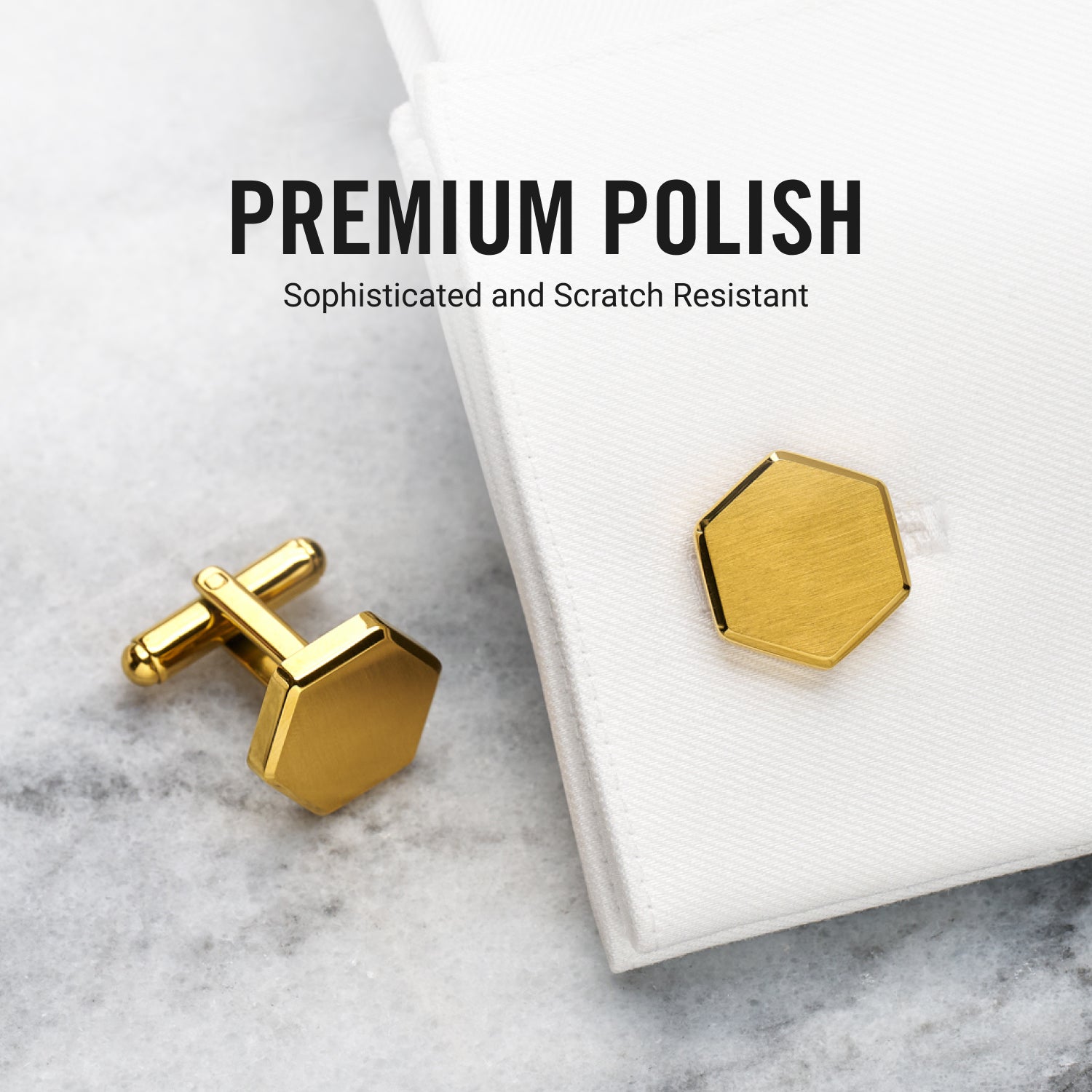 Tie Bar & Cufflinks Kit - 24K Gold