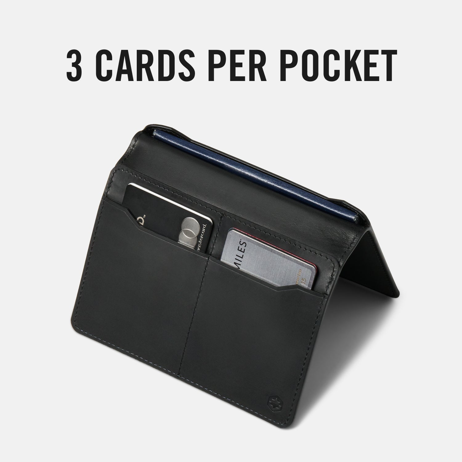 Passport Wallet - Midnight Black Leather