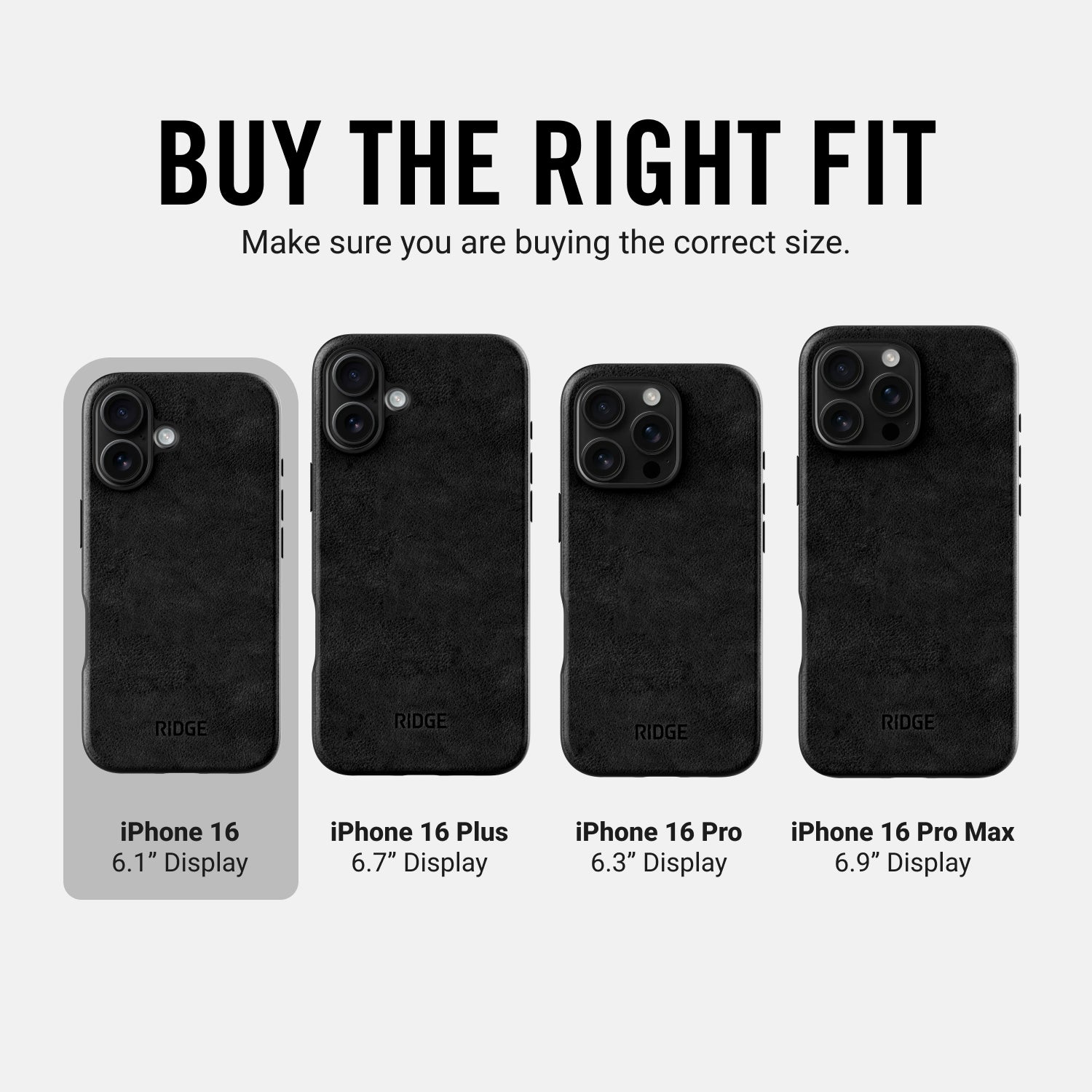Everyday Phone Case - iPhone 16 - Midnight Black Leather