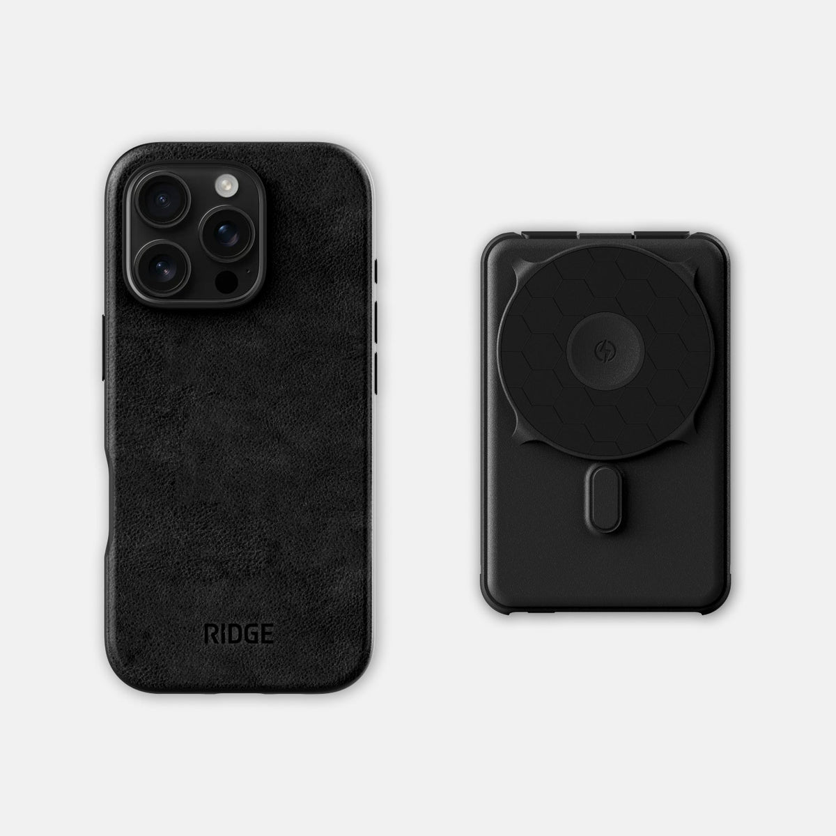 Everyday Charging Kit - iPhone 16 Pro - Midnight Black Leather