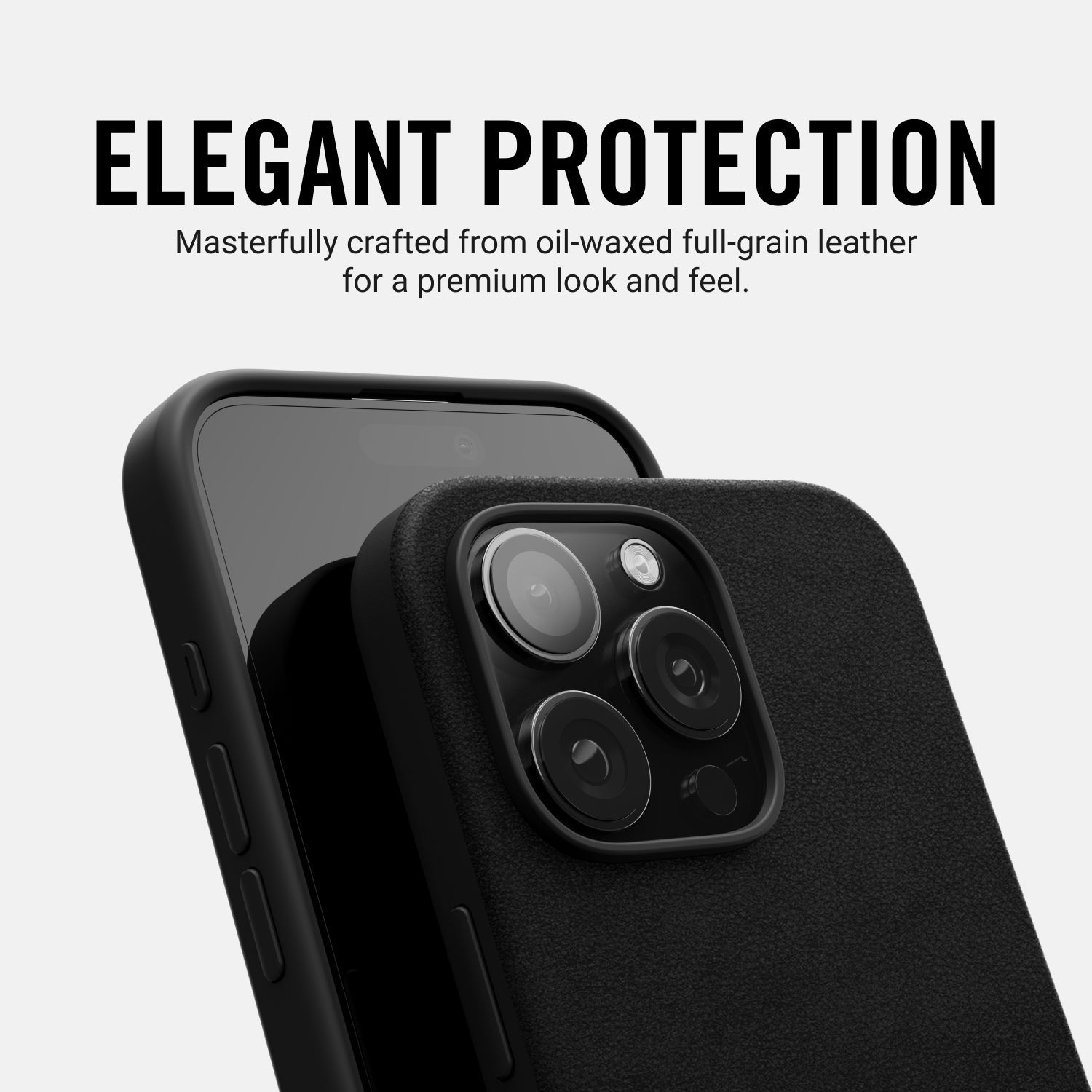 Everyday Phone Case - iPhone 16 Pro Max - Midnight Black Leather