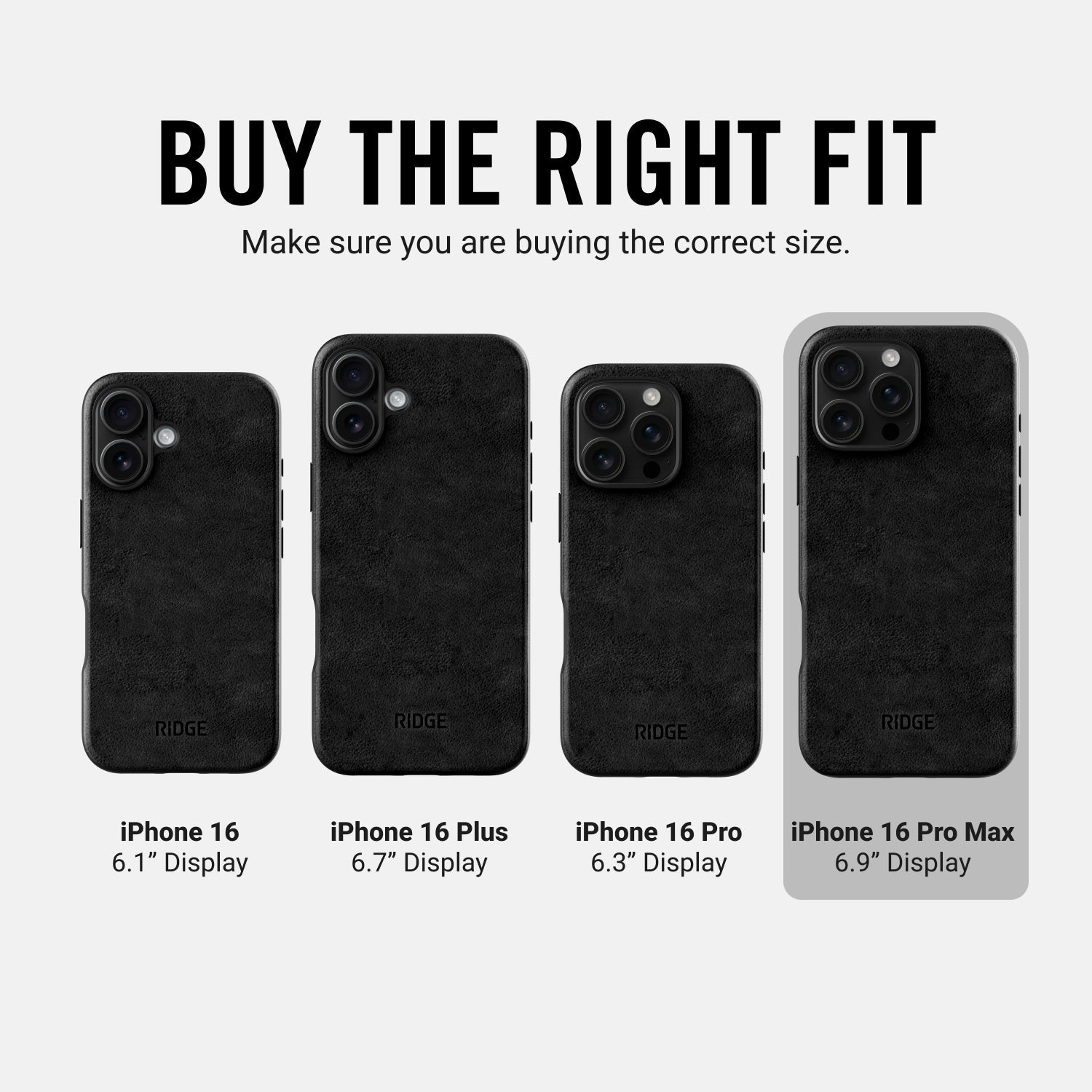 Everyday Phone Case - iPhone 16 Pro Max - Midnight Black Leather